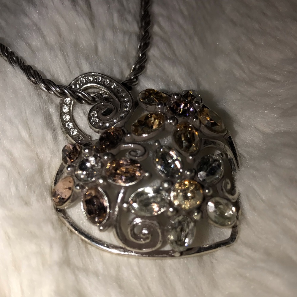 Brighton floral heart necklace!